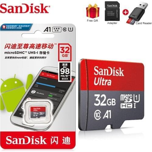 100% Original Sandisk Ultra Micro SD 16GB 32GB 64GB 128GB 256GB 400GB Micro SD Card TF Flash Card Memory Card microSD for Phone