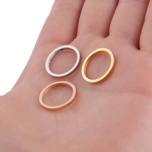 5Pcs Stainless Steel Rose Gold Earring Charm Circle Hoop Connector 15mm Link O Ring Jewelry Making DIY Earring Finding Necklace