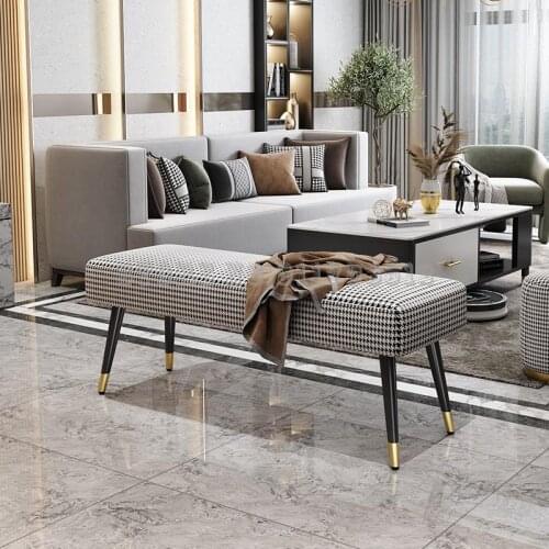 Nordic shoe changing stool home simple modern bedroom bed end stool shoe store sofa door entry light luxury shoe stool