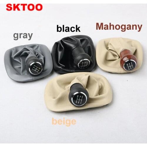 SKTOO For Volkswagen Old Passat B5 shift BOOT shift lever cover manual gear head gear sets mahogany
