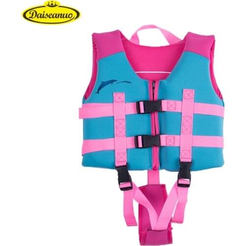 Girls' Life Jacket Tiny Vest 30- 50 lbs Buoyancy Aid Safe Buckle Pink & Blue Life Jackets Toddler Quick Delivery