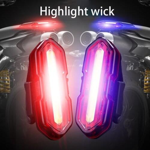 Outdoor sports rechargeable bicycle tail light mountain bike light highlight USB tail light bicycle accessories night riding lig
