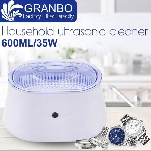 600ML Ultrasonic Cleaner Small Parts eyeglasses Watches Coins Razor Jewelry Necklace Rings One button control 35W 40khz Cleaner