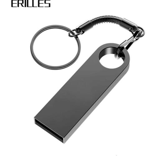 4 colors USB 2.0 metal usb flash drive 64GB 128GB USB Sticks 32GB 16GB 8GB high speed memory USB key Flash disk with key chain