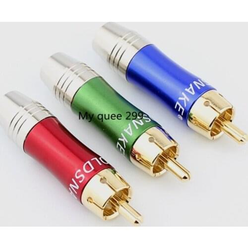 High quality snake lotus head, copper AV head, RCA plug, audio and video link head color difference lotus head