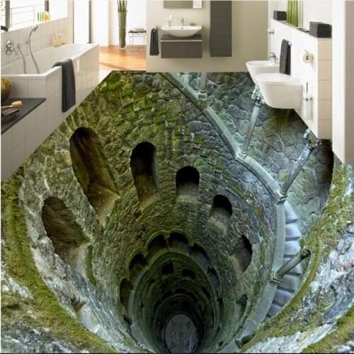 Wellyu Custom large-scale mural floor 3Dpvc three-dimensional super shock thunder floor paint mural background wall floor