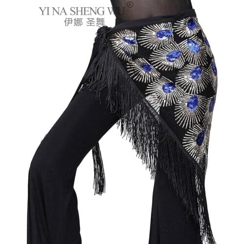 Belly Dance Clothes Sequins Belly Dance Hip Scarf for Women Belly Dance Chain Girls Performance Belly Dance Belt Accessories