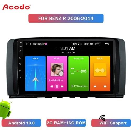 ACODO 2+16G Android 10.0 Car Radio Multimedia Player For BENZ R 2006-2014 Navigation GPS 2 din