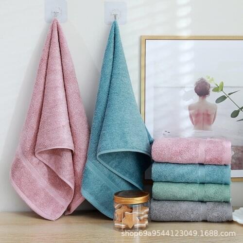 Bamboo fiber kitchen microfiber beach towel 34*75 plain household daily thickened soft face towel towels bathroom bath