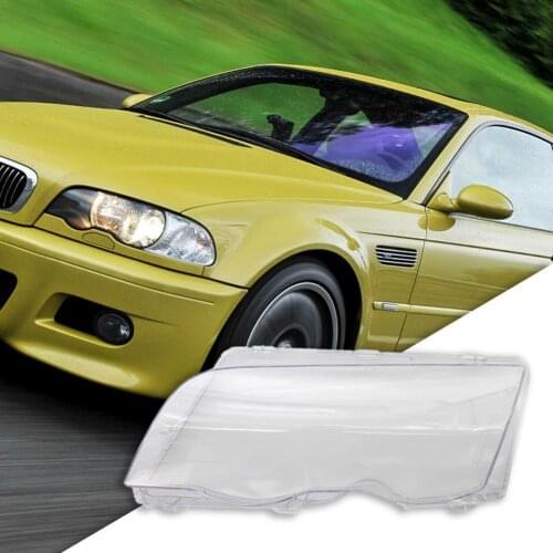 Headlight Lens Shell Sturdy Long Service Life Plastic Headlamp Cover Lampshade Modification 63126904298 63128377278 for BMW E46