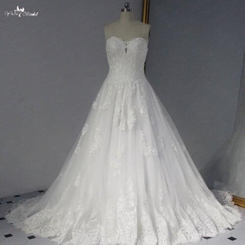 RSW1466 Lace Appliques For A Line Wedding Dress Sweetheart