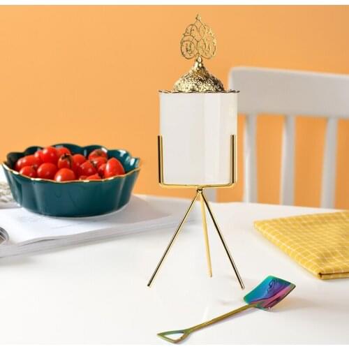 Arab Ceramics Incense Burner With Shelf Eid Plating Incense Holder Middle East Bakhour Burner Creative Home Decorative Ornaments