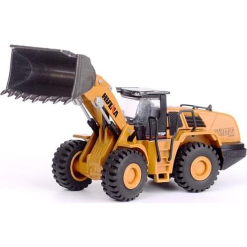1/60 Scale Truck Model Die-cast Alloy Metal Car Excavator Loader Truck Vehicle Model Toy Engineering Toy for Kids Children Gifts