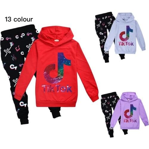 New Childrens Clothing sSuit 2-16years Old Toddler Boy Girl Spring Fashion Letter Printing Hoodie+Pants Teenager Clothes Suit
