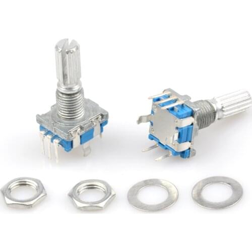 5pcs Plum handle 20mm rotary encoder coding switch / EC11 / digital potentiometer with switch 5 Pin