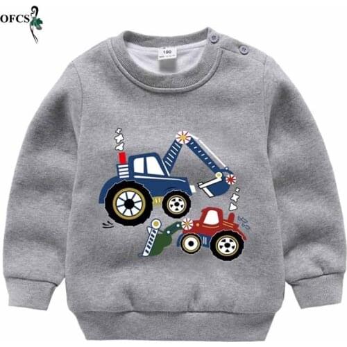 Boys and girls long-sleeved casual fleece winter coat more children with velvet warm render unlined upper garment sweater