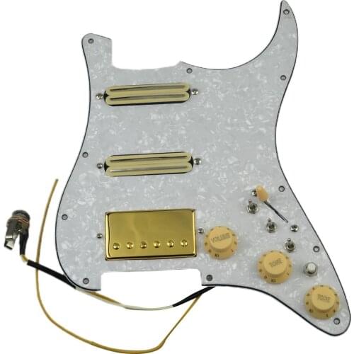 Prewired loaded Pickguard Guitar Pickups Humbucker Pickups Alnico 5 HSS Wiring Harness Push-Pull Single Cut Set For /Strat