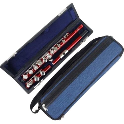 Durable Flute Bag Set Leather Inner Box for Easier Carry Better Protection of Flute with Carry Handle Shoulder Strap