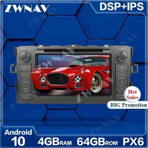 PX6 4+64GB Android 10 Car Multimedia Player For Toyota Auris 2010-2014 car GPS Navi Radio navi stereo IPS Touch screen head unit