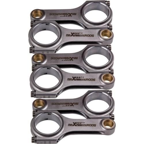 6x Connecting Rod 800HP For BMW M50 M52 B25 TU 24V Conrods Bielle ARP 2000 Bolts 140mm Conrod Balanced Piston Pin