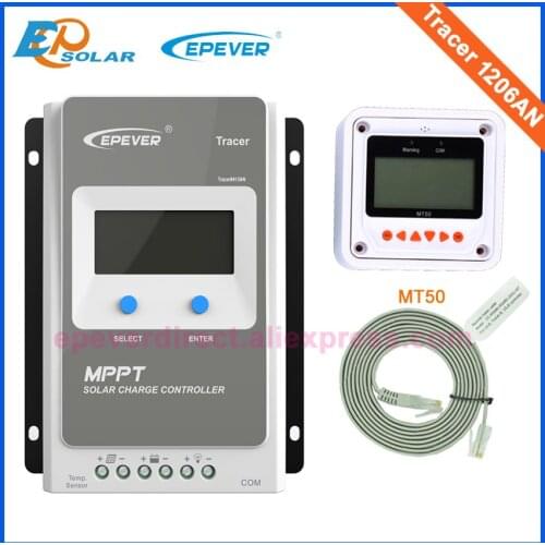 12V 10A solar controller MPPT Tracer1206AN Max PV input 60V EPEVER high efficiency Battery Charger auto work lcd display