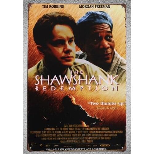 1 pc Morgan Freeman Shawshank Redemption Prison Actor Tin Plate Sign wall man cave Decoration Art Poster metal vintage home