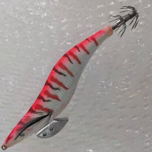 1PCS 20g/13cm pink color Fishing Squid Cuttlefish Jigs Lures Spinnerbait Wood