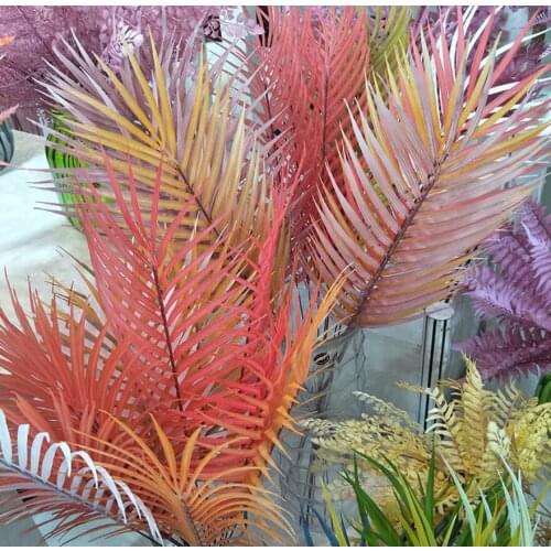 100pcs 90cm Artificial Butterfly Palm Areca palm Leaves For Craft Wedding Bridal Bouquet Home Office Wreath Decoration