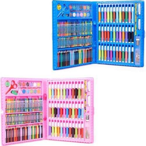 150pcs Children Kids Colored Pencil Kit Painting Marker Pen Crayon Oil Paint Brush Drawing Tool School Art stationery Supplies