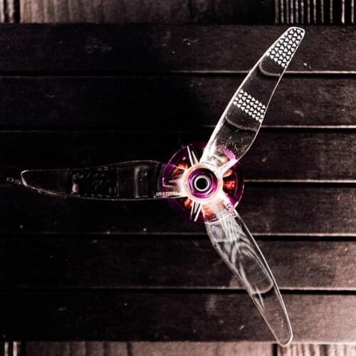 Gemfan Moonlight LED Props 51466L 5.1X4.66X3 3-Blade Light Up Propeller for RC FPV Racing Freestyle 5inch Drones Night Flying