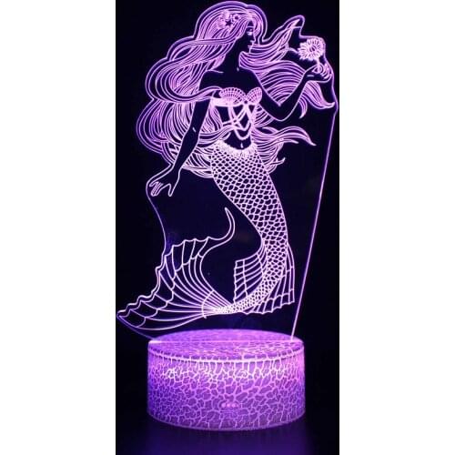 7 color change 3d lamp Christmas gift Love Gifts Girlfriend Kids Night Lights Bedroom Decorativas Princess 3d Night Light