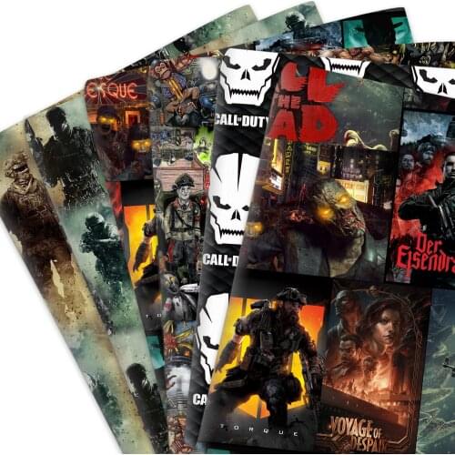 50*145cm Cartoon Game Duty 100% Pure Or Polyester Cotton Or Knit Material Patchwork Sewing Fabrics Quilt Needlework DIY Cloth