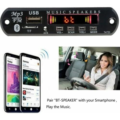 Car MP3 Players WMA Decoder Board Wireless Bluetooth Car Radio Module USB TF Radio FM AUX for Car Accessories Bluetooth Speaker