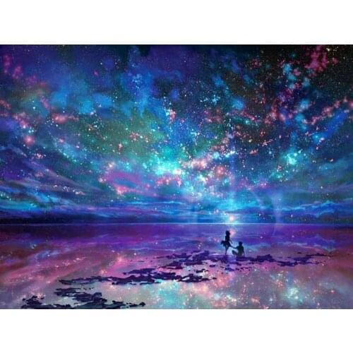 CraftArtGo 5D DIY Diamond Embroidery starry sky Full Square Round Rhinestone Mosaic Painting Cross Stitch Flowers Diamond Kit