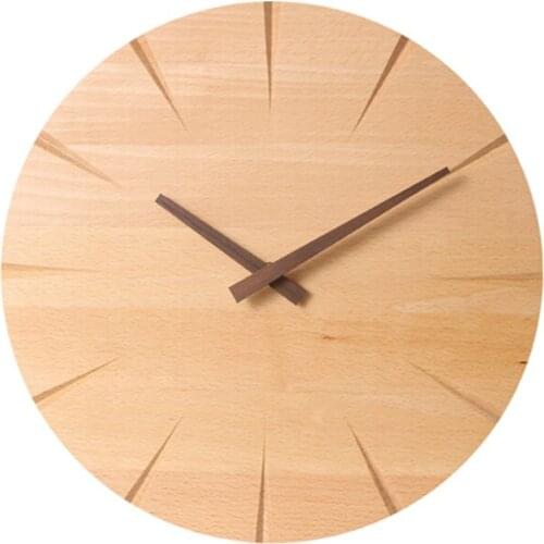 Wooden Hanging Wall Clock Vintage Digital Minimalist Kitchen Watch Industrial Mute Living Room Wall Wand Klok Room Decor AD50WC