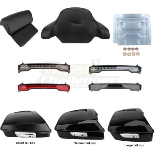 For Harley Touring Street Glide Road Glide 2014-2020 Motorcycle Tour Pak Pack Trunk Metal Base Plate+Rear Tail Box+Tail Light