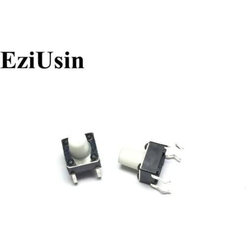 EziUsin 100pcs 6*6*8 White PCB Keyboard Light Touch Micro Switch DIP Mini Touch Button Keys Interrupteur PCB Keyboard