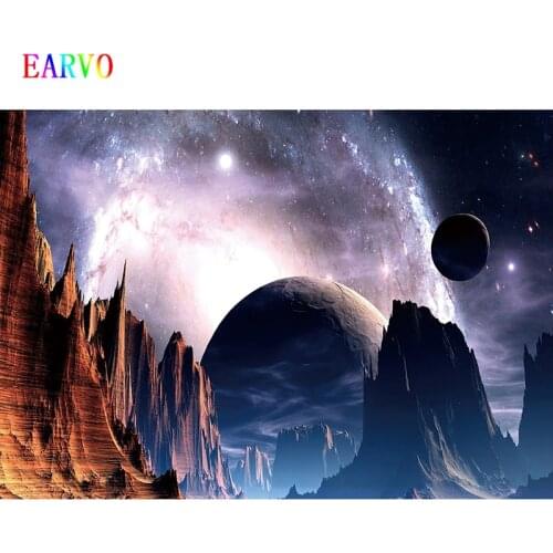 Fantastic landscape starry sky photo background Photography studio photography backdrops childrens room decoration fond phot