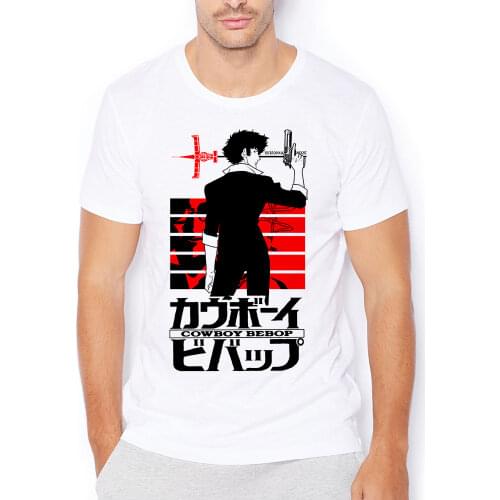 JAPAN anime Cowboy bebop spike funny t shirt men new white casual tshirt homme manga unisex streetwear t-shirt
