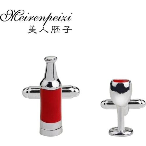 Classic French Shirt Cufflink Bottle Design Elegant Jewelry For Men Woman Wedding Business Suit Gift Cufflinks