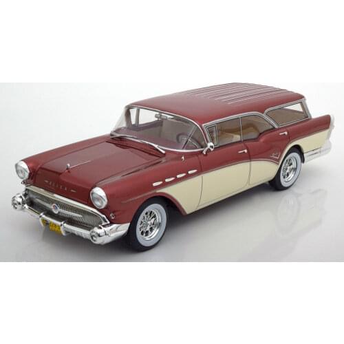 BOS 1:18 1957 Buick Century Caballero Wagon Collectors Edition Metal Diecast Model Race Car Kids Toys