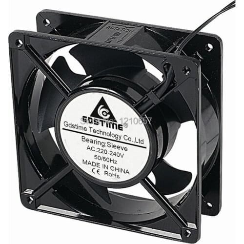 20 piees lot Gdstime 220V 240V 12CM 120MM 120x38mm Metal Industrial Cooling Cooler Ventilation Fan