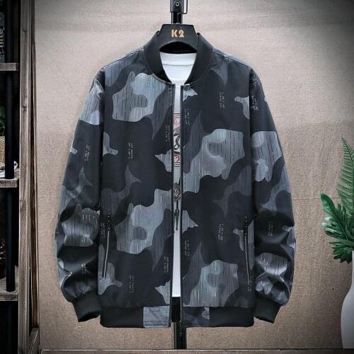 Mens Camouflage Bomber Jacket 2021 Autumn Casual Harajuku Streetwear Military Male Oversize Japanese Hip Hop Baseball Coats 8XL