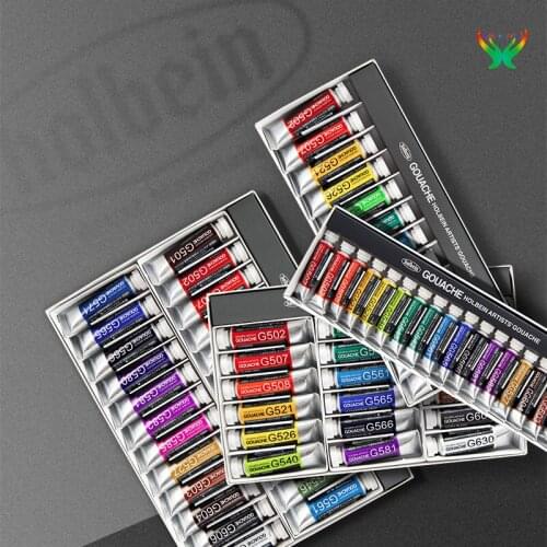 Holbein opaque watercolor Gouache 12/18 color 15ml art students beginners art class painting special Gouache paint for student