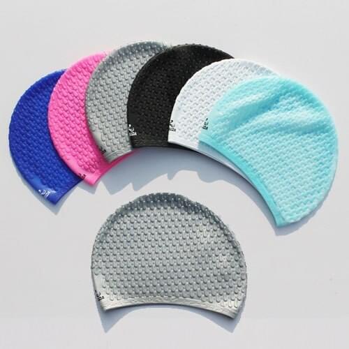2017 New Colorful Drops 100% Waterproof 6 Colors Mans Womens Cap Non-Slip Unisex Silicone Swimming Cap Surf Hat