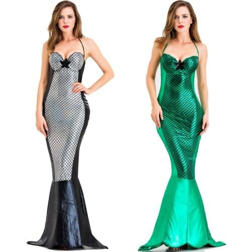Ocean Beauty Mermaid Costume for Women Fairytale Adult Sexy Mermaids Costumes Halloween Party Fancy Mermaid Dresses