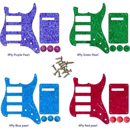 Great Quality Parts 3 P90 Strat Guitar Pickguard For US 11 Screw Holes Strat 3 P90S Humbucker & Back Plate & Control Knob