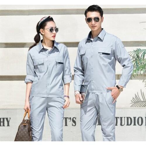 Work Clothing Suit Men Women Welding Uniforms Jacket Auto Car Repair Workshop Safety Reflective Strips Mechanic Working Coverall