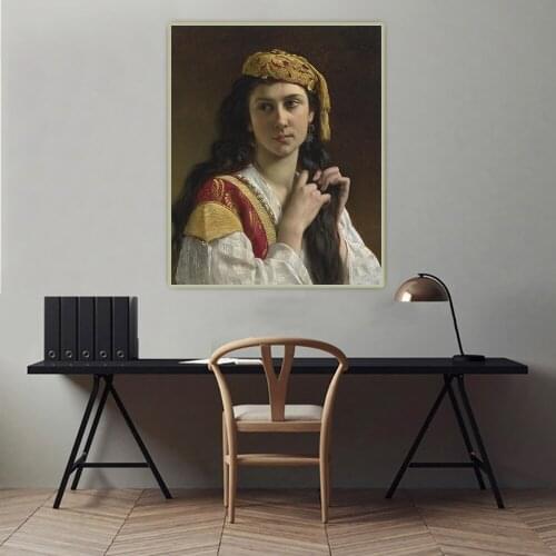 Citon Charles Amable Lenoir《Day Dreams》Canvas Oil Painting Artwork Poster Picture Wall Background Decor Home Decoration