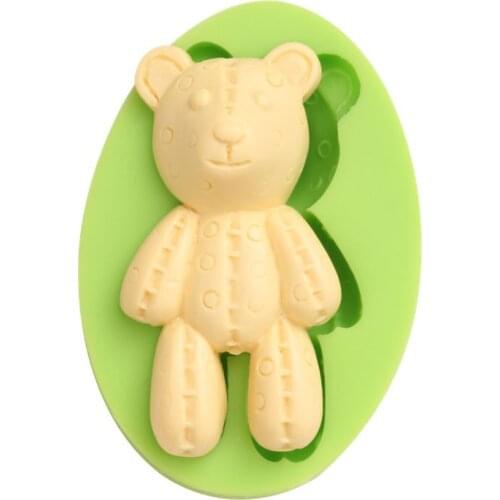 Cute 3D Animal Bear Type Silicone Fondant Mold Biscuit Candy Clay Mould DIY Cake Decorative Tools